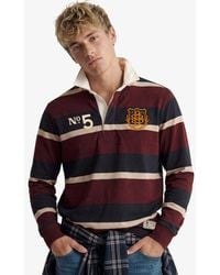 Superdry - & Co Double Emblem Stripe Rugby Top - Lyst
