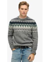Superdry - Fairisle Knit Crew Jumper - Lyst