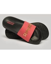 Superdry - & Co Code Logo Pool Sliders - Lyst