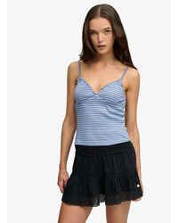 Superdry - Femme Débardeur Côtelé Athletic Essentials Col V Taille - Lyst