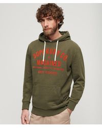 Superdry - & Co Workwear Flock Graphic Hoodie - Lyst