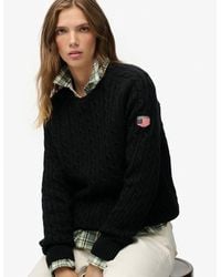 Superdry - & Co Slouchy Cable Knit Jumper - Lyst