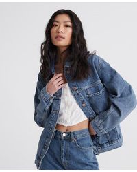 Superdry - 50_50 Trucker Jacket Mid Vintage - Lyst