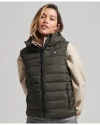 Superdry - Hooded Classic Padded Gilet - Lyst