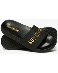 Superdry - & Co Luxe Logo Pool Sliders - Lyst