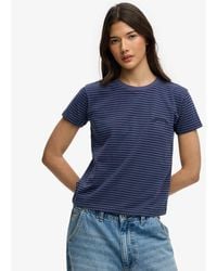 Superdry - & Co Essential Logo Striped Fitted T-shirt - Lyst