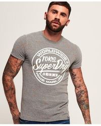 Superdry - Worldwide Ticket Type Splatter T-Shirt Dark Marl - Lyst