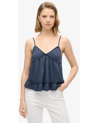 Superdry - & Co Ladies Classic Tiered Design Jersey Cami Top - Lyst