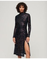 Superdry - Backless Sequin Midi Dress - Lyst