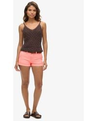Superdry - & Co Ladies Slim Fit Logo Patch Chino Hot Shorts - Lyst