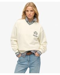 Superdry - & Co Country Club V-neck Sweatshirt - Lyst