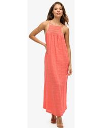 Superdry - & Co Lace Halter Maxi Beach Dress - Lyst