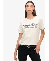 Superdry - & Co Embellished Metallic Venue Relaxed Crew Neck T-shirt - Lyst