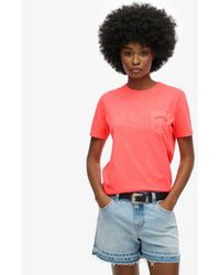 Superdry - & Co Essential Logo Garment Dye Pocket T-shirt - Lyst