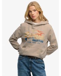 Superdry - & Co Tokyo Vintage Logo Relaxed Hoodie - Lyst