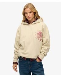 Superdry - Femme Sweat À Capuche Overtaille Tokyo Narrative Taille - Lyst