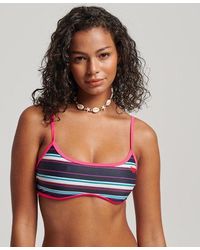 Superdry - Striped Recycled Bikini Top - Lyst