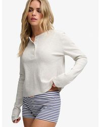 Superdry - & Co Athletic Essential Waffle Button Long Sleeve Top - Lyst