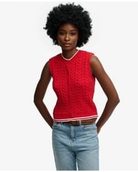 Superdry - Cable Button Down Tank Top - Lyst