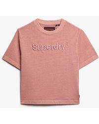 Superdry - & Co Embroidered Core Logo Boxy Loose T-shirt - Lyst