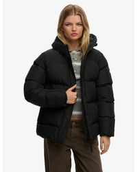 Superdry - & Co Hooded Mid Length Sports Puffer Jacket - Lyst