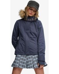 Superdry - Bench X & Co Bench Faux Fur Hooded Windcheater Jacket - Lyst
