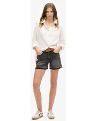 Superdry - & Co Classic Ripped Mid Rise Cut Off Shorts - Lyst
