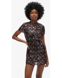 Superdry - & Co Classic Sequin High Neck T-shirt Dress - Lyst