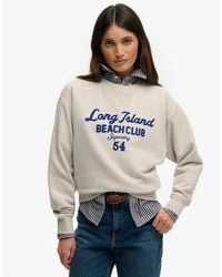 Superdry - & Co Beach Club Loose Crew Sweatshirt - Lyst