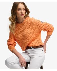Superdry - & Co Slouchy Cable Knit Jumper - Lyst