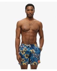 Superdry - Zwemshort Met Hawaïaanse Print - 43 Cm - Lyst