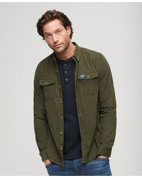 Superdry - Trailsman Relaxed Fit Corduroy Shirt Green - Lyst