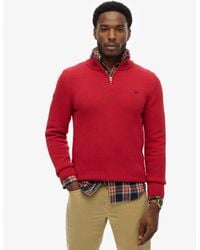 Superdry - Homme Pull En Maille À Demi-Zip En Coton Taille - Lyst