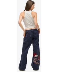 Superdry - & Co Low Rise Embroidered Cargo Pants - Lyst