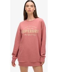Superdry - Robe-sweat à logo métallisé luxe - Lyst