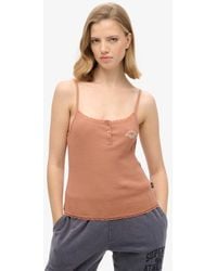 Superdry - Femme Athletic Essentials Button Down Cami Top Taille - Lyst