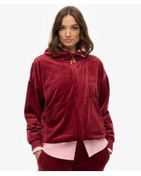 Superdry - & Co Country Club Velour Zip Hoodie - Lyst