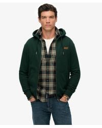 Superdry - & Co Essential Logo Half Brushed Zip Hoodie - Lyst