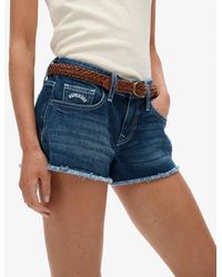 Superdry - & Co Low Rise Denim Hot Shorts - Lyst
