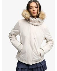 Superdry - Bench X & Co Bench Faux Fur Hooded Windcheater Jacket - Lyst