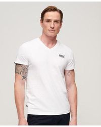 Superdry - Organic Cotton Essential Logo V Neck T-shirt - Lyst