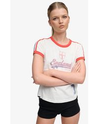Superdry - Femme T-Shirt Athletic Football Stripe Taille - Lyst