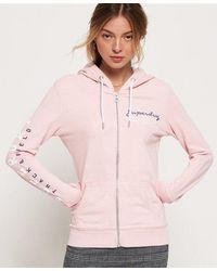 Superdry - Track And Field Lightweight Zip Hoodie Fade - Lyst