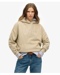 Superdry - & Co Embroidered Core Logo Relaxed Hoodie - Lyst