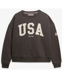 Superdry - & Co Athletic Essentials Relaxed Crew Sweatshirt - Lyst