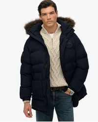 Superdry - & Co Everest Long Baffled Parka - Lyst