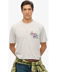 Superdry - & Co Loose Fit Graphic Print Neon Travel T-shirt - Lyst