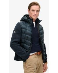 Superdry - & Co Hooded Knit Storm Hybrid Jacket - Lyst