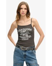 Superdry - & Co Retro Rocker Graphic Rib Cami Top - Lyst