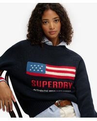 Superdry - & Co Americana Crew Knit Jumper - Lyst